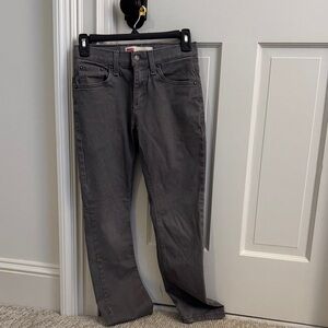 Boys gray Levi’s. These are more like pants than actual denim. Size 12 slim.